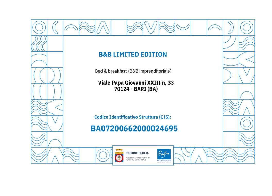 B&B Limited Edition Bari Zewnętrze zdjęcie